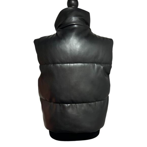 Zara Faux Leather Puffer Vest Size Small - Picture 3 of 7